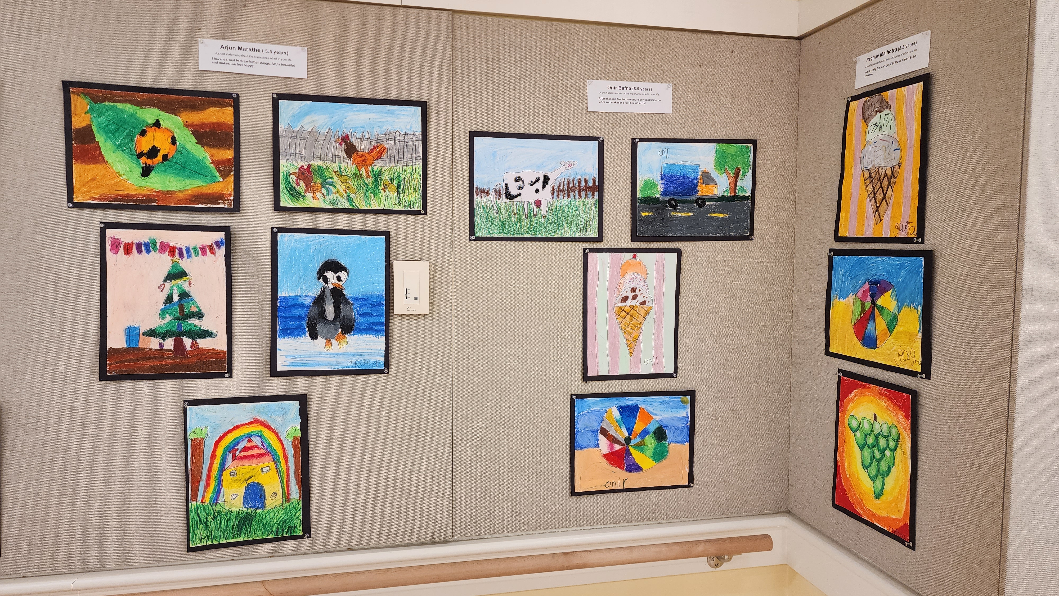 Student artwork display