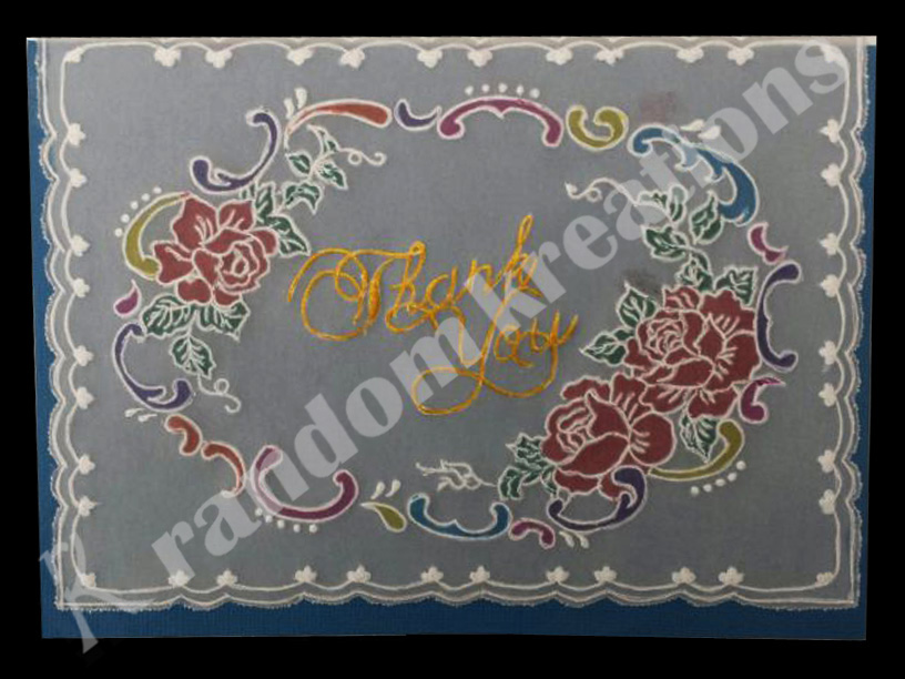 Handmade thank you card