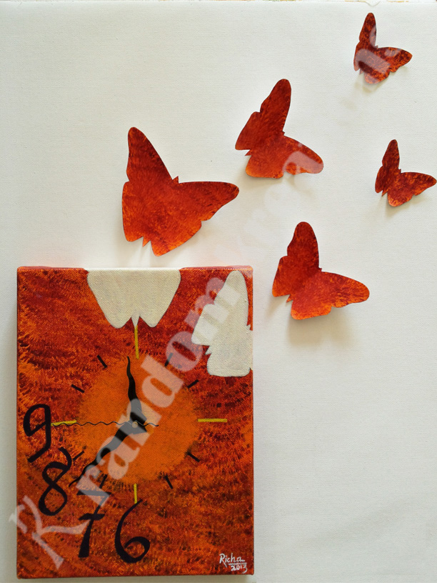 Butterfly wall clock