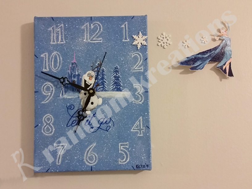 Frozen themed wall clock