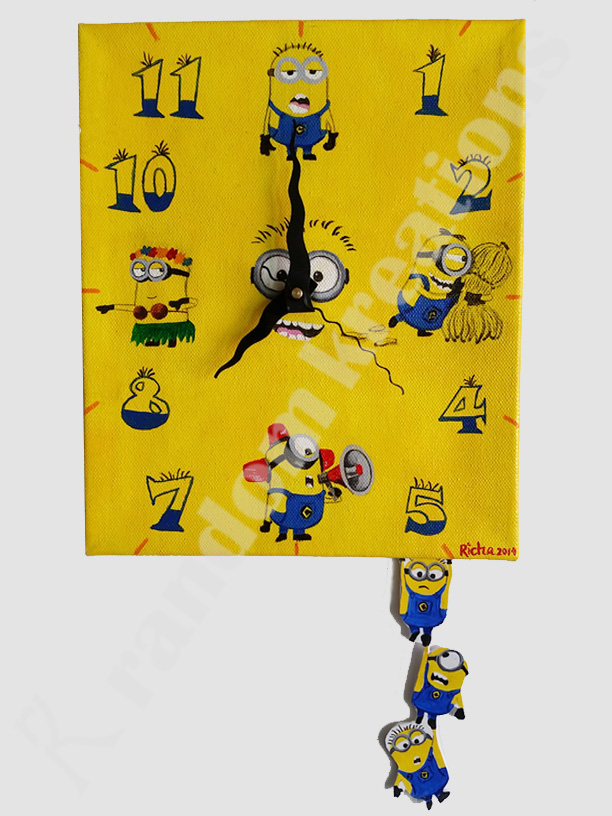 Minions themed wall clock